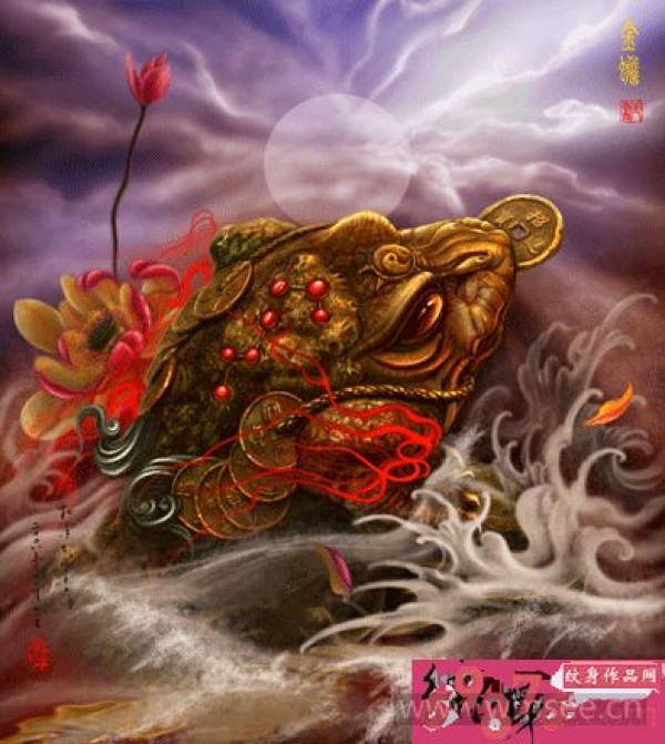 纹身手稿蟾蜍