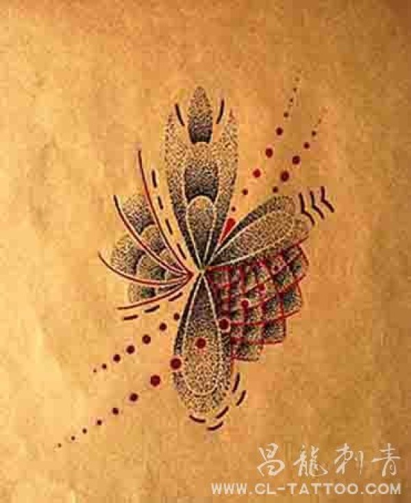 中国著名纹身师刺青设计手稿点刺法纹身图_经典
