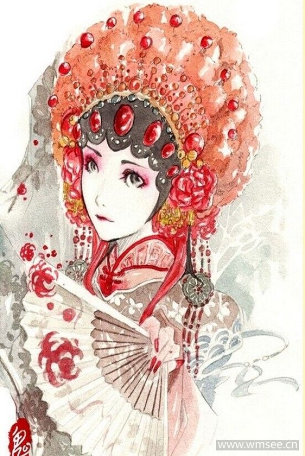 人物花旦纹身手稿图案大全欣赏