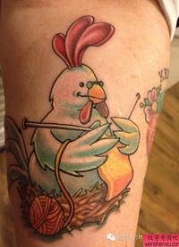 一套tattoo十二生肖の鸡文身作品由文身分享