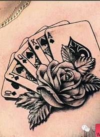 纹身图吧分享一套时尚的扑克牌文身作品