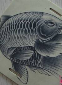 霸气鲤鱼纹身手稿图片