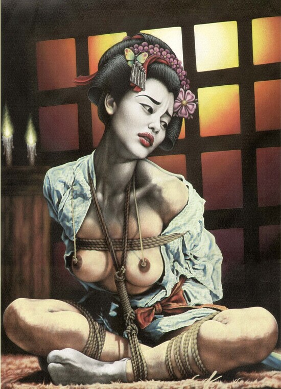 日本艺妓纹身图案手稿图片