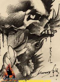 骷髅滴血乌鸦啃噬纹身图案