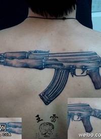 霸气酷帅AK47纹身图案