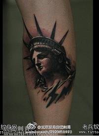 友谊的象征自由女神纹身图案