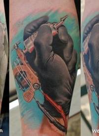 俄罗斯画院派黑手纹身图案