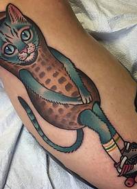 11款可爱的猫纹身纹身图案