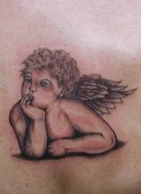 好看的小天使纹身图案