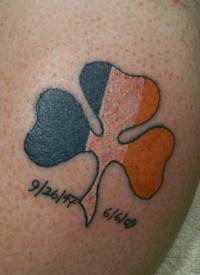 爱尔兰三叶草纪念纹身图案