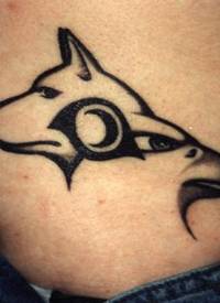 狼和鹰部落标志纹身图案
