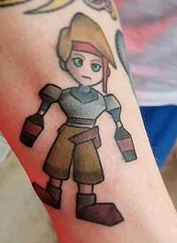 纹身卡通 男生手臂上彩色的卡通人物纹身图片