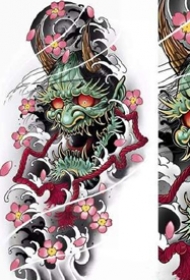 花臂纹身手稿_9张适合花臂的纹身手稿图片图案欣赏