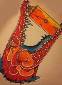 鳄鱼纹身手稿_9张动物鳄鱼纹身手稿图案素材图案
