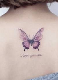 唯美适合女生的一组小清新蝴蝶纹身图案