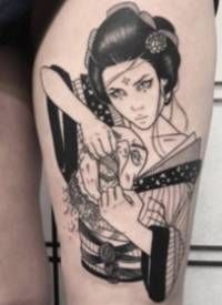 日本舞姬女郎的纹身图片作品9张
