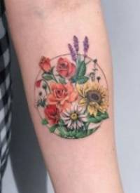 植物纹身图案 身10组花朵或树枝纹身的植物纹身图案