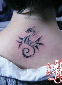 小腿部中国古代神兽龙纹身_龙纹身图案大全_纹身图吧