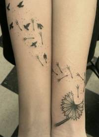 手臂时尚潮流的一款鸽子纹身图案_臂部纹身图案大全_纹身图吧