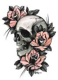 手臂潮流精美的彩色玫瑰花纹身图案_玫瑰花纹身图案大全_纹身图吧
