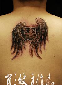 分享一款大臂翅膀纹身图案_翅膀纹身图案大全_纹身图吧