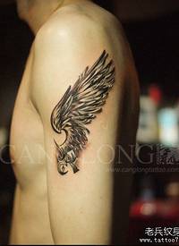 推荐一款后背翅膀纹身图案_翅膀纹身图案大全_纹身图吧