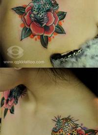 女生手臂漂亮的玫瑰花与热气球纹身图案_玫瑰花纹身图案大全_纹身图吧