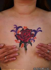 华丽玫瑰纹身图案_玫瑰花纹身图案大全_纹身图吧