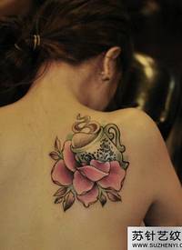 玫瑰创意肩部纹身_玫瑰花纹身图案大全_纹身图吧