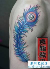 唯美的羽毛小鸟纹身图案_小清新纹身图案大全_纹身图吧