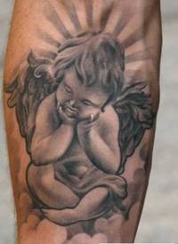 背部守护天使纹身图案_天使纹身图案大全_纹身图吧