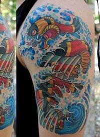 超酷的欧美彩色蛇纹身图案_欧美纹身图案大全_纹身图吧