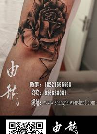 上海纹身店，上卿纹身作品玫瑰纹身图案_玫瑰花纹身图案大全_纹身图吧