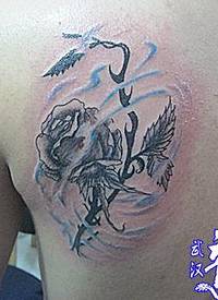 玫瑰花纹身图腾纹身武汉纹身_玫瑰花纹身图案大全_纹身图吧